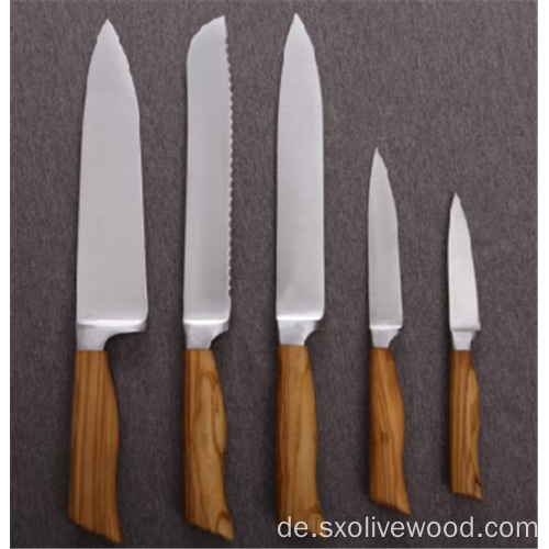 Olivenholz Griff Besteck 6er Set